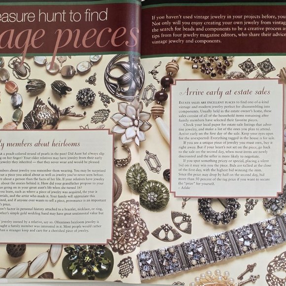 Bead And Button Special Vintage Style Jewelry Magazine April 2008 Exclusive - Picture 4 of 12